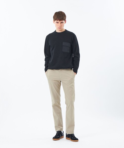 MACKINTOSH PHILOSOPHY（ﾏｯｷﾝﾄｯｼｭ ﾌｨﾛｿﾌｨｰ）の「リブダンボールニット スピンドルロンT（Tシャツ/カットソー・メンズ・ダークネイビー/グレー系その他2・38/40）」の12枚目の写真