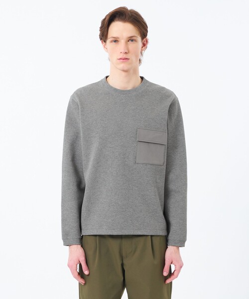 MACKINTOSH PHILOSOPHY（ﾏｯｷﾝﾄｯｼｭ ﾌｨﾛｿﾌｨｰ）の「リブダンボールニット スピンドルロンT（Tシャツ/カットソー・メンズ・ダークネイビー/グレー系その他2・38/40）」の10枚目の写真