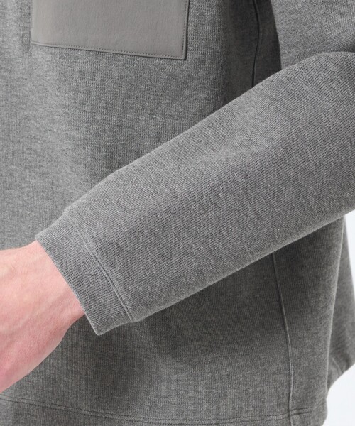 MACKINTOSH PHILOSOPHY（ﾏｯｷﾝﾄｯｼｭ ﾌｨﾛｿﾌｨｰ）の「リブダンボールニット スピンドルロンT（Tシャツ/カットソー・メンズ・ダークネイビー/グレー系その他2・38/40）」の6枚目の写真