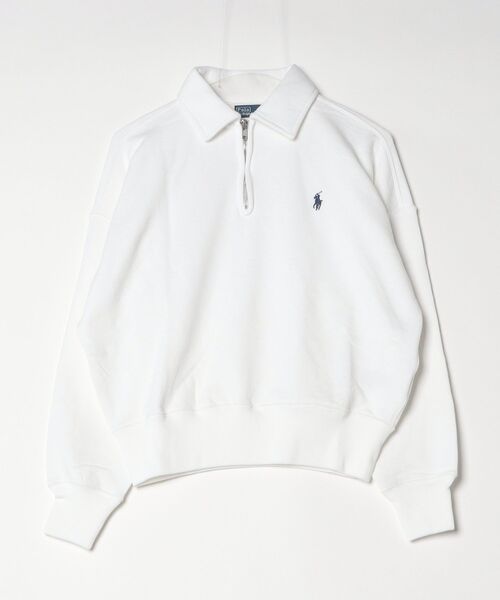 POLO RALPH LAUREN(ポロ ラルフ ローレン)の「ライトウェイト フリース クォータージップ(その他トップス・レディース・ホワイト・S/XS/L/M)」の3枚目の写真