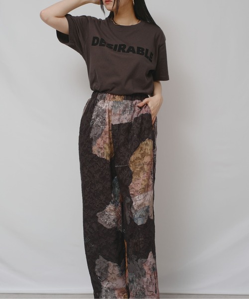 palm RICHE(ポームリシュ)の「DESIRABLE グラフィックロゴT(Tシャツ/カットソー・レディース・チャコールグレー/オフホワイト/ピンク・M)」の7枚目の写真