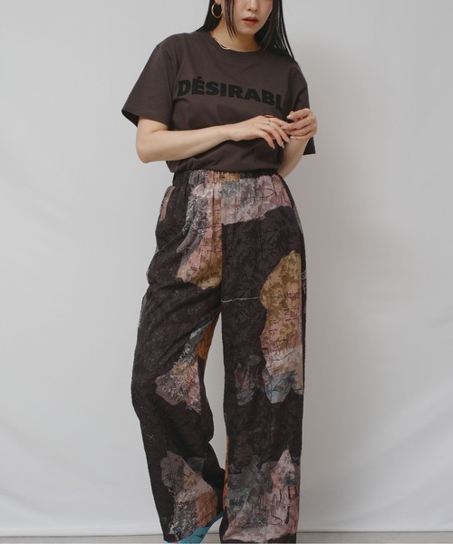 palm RICHE(ポームリシュ)の「DESIRABLE グラフィックロゴT(Tシャツ/カットソー・レディース・チャコールグレー/オフホワイト/ピンク・M)」の8枚目の写真