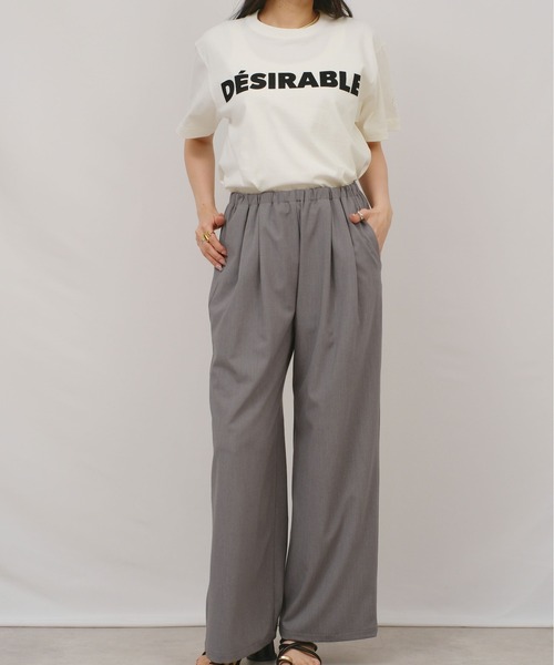 palm RICHE(ポームリシュ)の「DESIRABLE グラフィックロゴT(Tシャツ/カットソー・レディース・チャコールグレー/オフホワイト/ピンク・M)」の19枚目の写真