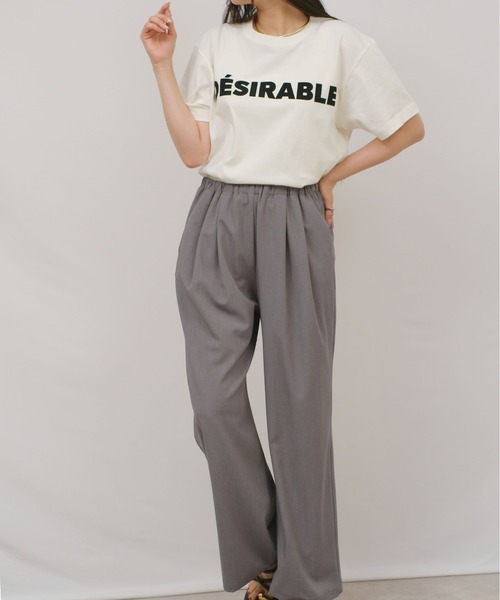 palm RICHE(ポームリシュ)の「DESIRABLE グラフィックロゴT(Tシャツ/カットソー・レディース・チャコールグレー/オフホワイト/ピンク・M)」の20枚目の写真