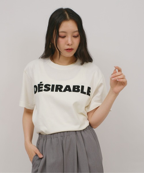 palm RICHE(ポームリシュ)の「DESIRABLE グラフィックロゴT(Tシャツ/カットソー・レディース・チャコールグレー/オフホワイト/ピンク・M)」の21枚目の写真