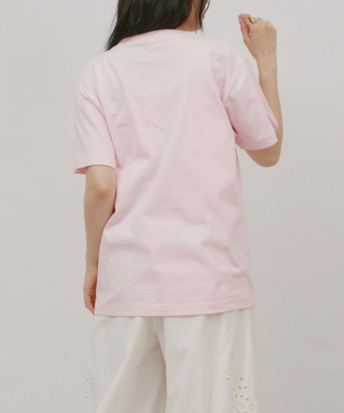 palm RICHE(ポームリシュ)の「DESIRABLE グラフィックロゴT(Tシャツ/カットソー・レディース・チャコールグレー/オフホワイト/ピンク・M)」の18枚目の写真
