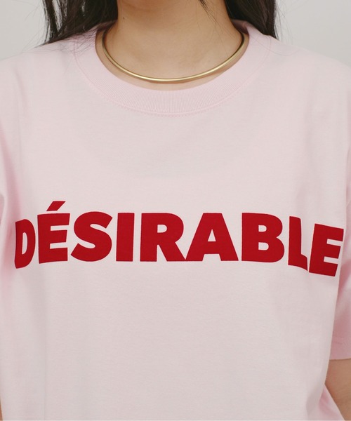 palm RICHE(ポームリシュ)の「DESIRABLE グラフィックロゴT(Tシャツ/カットソー・レディース・チャコールグレー/オフホワイト/ピンク・M)」の17枚目の写真