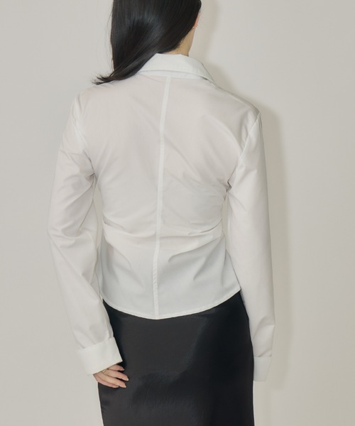 NEUNA（ヌナ）の「ウエストタッククロスシャツ（シャツ/ブラウス・レディース・ブルー/オフホワイト/イエロー・FREE）」の15枚目の写真