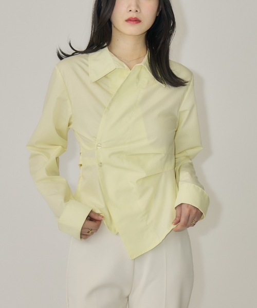 NEUNA（ヌナ）の「ウエストタッククロスシャツ（シャツ/ブラウス・レディース・ブルー/オフホワイト/イエロー・FREE）」の20枚目の写真