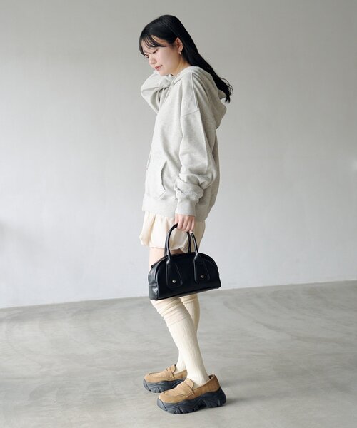 Kastane（カスタネ）の「【セットアップ対応】レーススウェットパーカー（パーカー・レディース・ブラック/ライトグレー・FREE）」の11枚目の写真