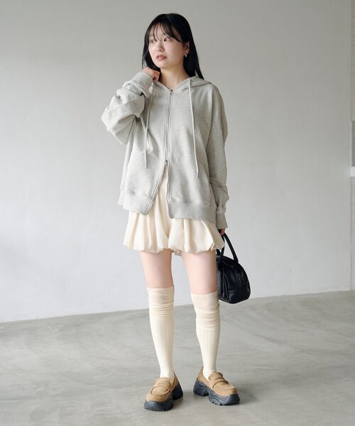 Kastane（カスタネ）の「【セットアップ対応】レーススウェットパーカー（パーカー・レディース・ブラック/ライトグレー・FREE）」の12枚目の写真