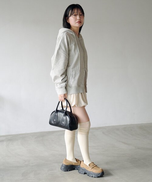 Kastane（カスタネ）の「【セットアップ対応】レーススウェットパーカー（パーカー・レディース・ブラック/ライトグレー・FREE）」の13枚目の写真