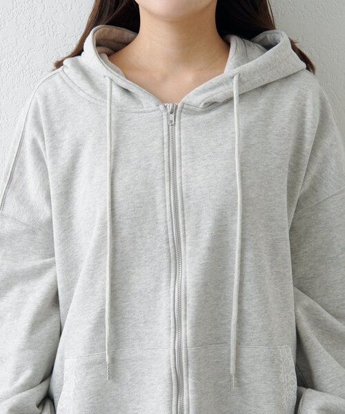 Kastane（カスタネ）の「【セットアップ対応】レーススウェットパーカー（パーカー・レディース・ブラック/ライトグレー・FREE）」の18枚目の写真