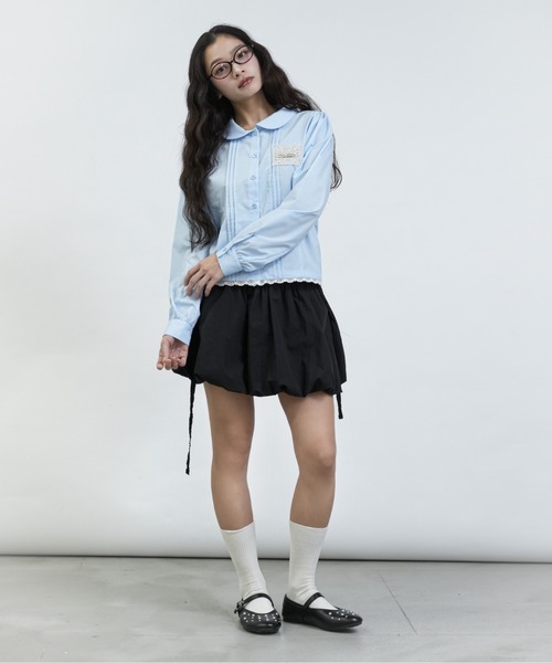 FCMM(エフシーエムエム)の「【日本限定】TAG BLOUSE LONG SLEEVES / ロングスリーブタグブラウス(シャツ/ブラウス・レディース・オフホワイト/ネイビー/ライトブルー・SMALL/MEDIUM)」の10枚目の写真