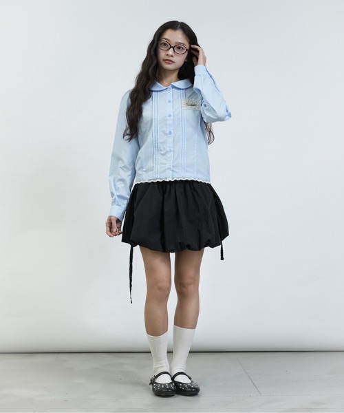 FCMM(エフシーエムエム)の「【日本限定】TAG BLOUSE LONG SLEEVES / ロングスリーブタグブラウス(シャツ/ブラウス・レディース・オフホワイト/ネイビー/ライトブルー・SMALL/MEDIUM)」の11枚目の写真