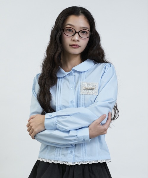 FCMM(エフシーエムエム)の「【日本限定】TAG BLOUSE LONG SLEEVES / ロングスリーブタグブラウス(シャツ/ブラウス・レディース・オフホワイト/ネイビー/ライトブルー・SMALL/MEDIUM)」の12枚目の写真