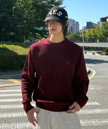 DEVELOVE（デヴローブ）の「エッセンシャルオーバーサイズラウンドハチニット_バーガンディ（ニット/セーター）」