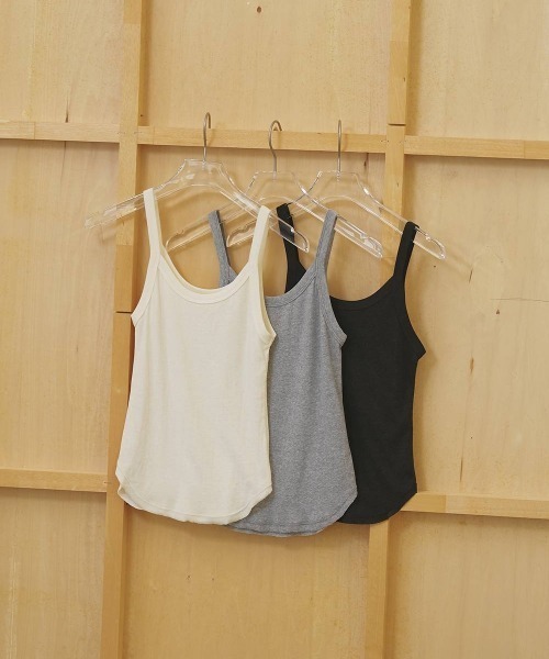 TODAYFUL（トゥデイフル）の「TODAYFUL　Soft Fraice Camisole ソフトフライスキャミソール/12610630（キャミソール・レディース・スミクロ/グレー/アイボリー・ONE SIZE）」の14枚目の写真