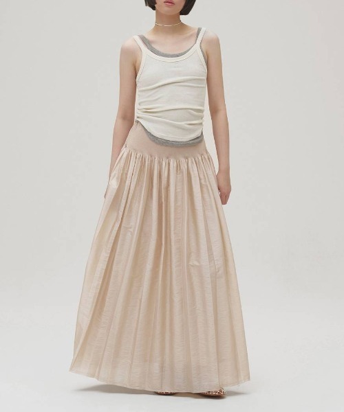 TODAYFUL（トゥデイフル）の「TODAYFUL　Soft Fraice Camisole ソフトフライスキャミソール/12610630（キャミソール・レディース・スミクロ/グレー/アイボリー・ONE SIZE）」の13枚目の写真