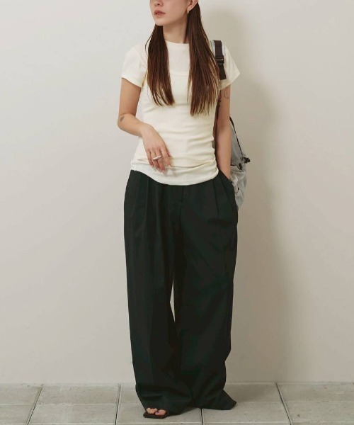 TODAYFUL（トゥデイフル）の「TODAYFUL　Soft Fraice Camisole ソフトフライスキャミソール/12610630（キャミソール・レディース・スミクロ/グレー/アイボリー・ONE SIZE）」の18枚目の写真