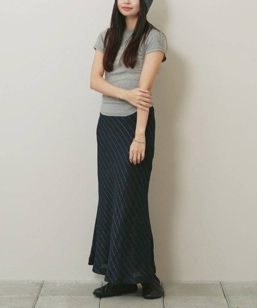 TODAYFUL（トゥデイフル）の「TODAYFUL　Soft Fraice Camisole ソフトフライスキャミソール/12610630（キャミソール・レディース・スミクロ/グレー/アイボリー・ONE SIZE）」の5枚目の写真
