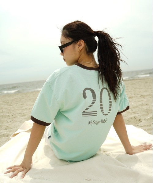 My sugar Babe(マイシュガーベイブ)の「numbering ringer tee(Tシャツ/カットソー・メンズ・ブルー系/ネイビー/アイボリー/ホワイト・X-LARGE/LARGE/MEDIUM)」の4枚目の写真