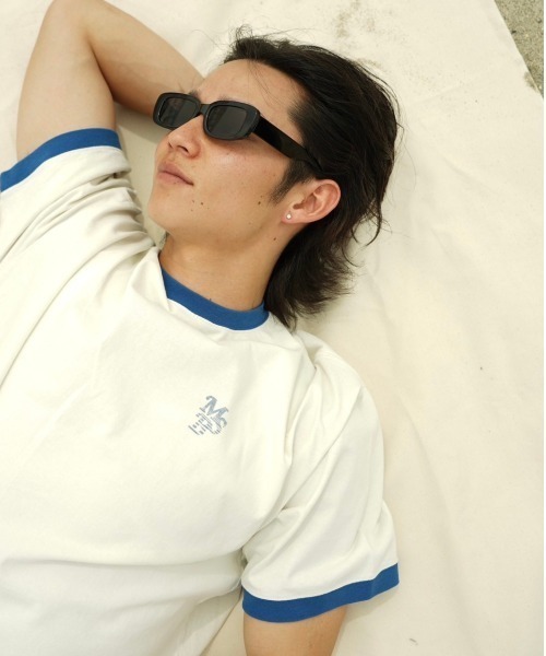 My sugar Babe(マイシュガーベイブ)の「numbering ringer tee(Tシャツ/カットソー・メンズ・ブルー系/ネイビー/アイボリー/ホワイト・X-LARGE/LARGE/MEDIUM)」の1枚目の写真