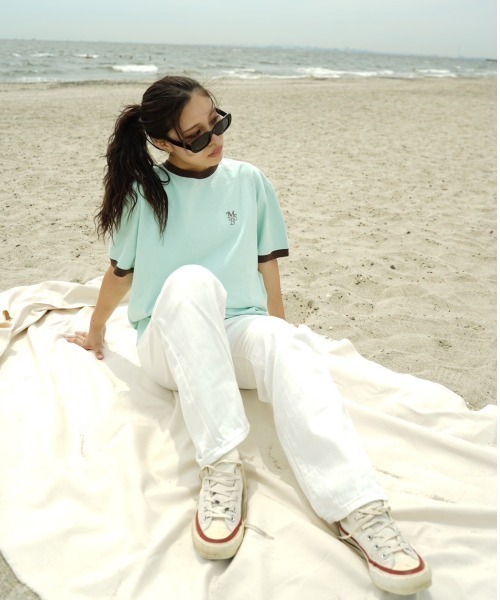 My sugar Babe(マイシュガーベイブ)の「numbering ringer tee(Tシャツ/カットソー・メンズ・ブルー系/ネイビー/アイボリー/ホワイト・X-LARGE/LARGE/MEDIUM)」の5枚目の写真