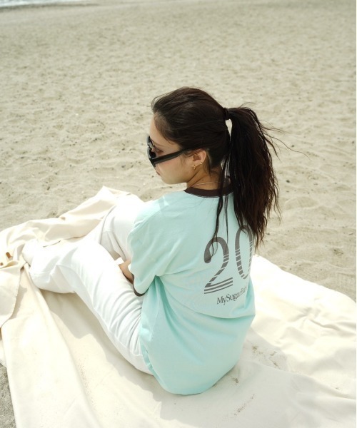 My sugar Babe(マイシュガーベイブ)の「numbering ringer tee(Tシャツ/カットソー・メンズ・ブルー系/ネイビー/アイボリー/ホワイト・X-LARGE/LARGE/MEDIUM)」の6枚目の写真