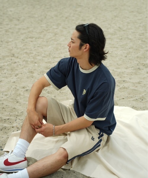 My sugar Babe(マイシュガーベイブ)の「numbering ringer tee(Tシャツ/カットソー・メンズ・ブルー系/ネイビー/アイボリー/ホワイト・X-LARGE/LARGE/MEDIUM)」の7枚目の写真