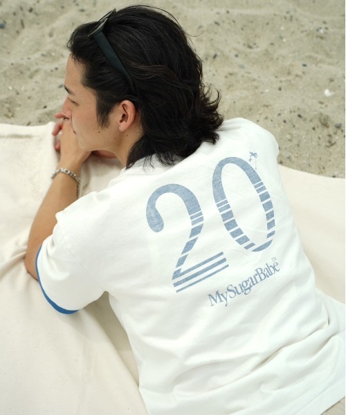 My sugar Babe(マイシュガーベイブ)の「numbering ringer tee(Tシャツ/カットソー・メンズ・ブルー系/ネイビー/アイボリー/ホワイト・X-LARGE/LARGE/MEDIUM)」の12枚目の写真