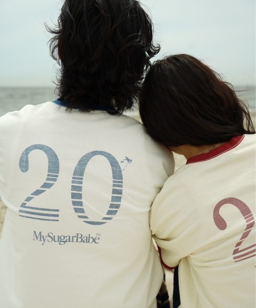 My sugar Babe(マイシュガーベイブ)の「numbering ringer tee(Tシャツ/カットソー・メンズ・ブルー系/ネイビー/アイボリー/ホワイト・X-LARGE/LARGE/MEDIUM)」の14枚目の写真
