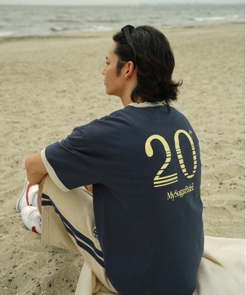 My sugar Babe(マイシュガーベイブ)の「numbering ringer tee(Tシャツ/カットソー・メンズ・ブルー系/ネイビー/アイボリー/ホワイト・X-LARGE/LARGE/MEDIUM)」の20枚目の写真