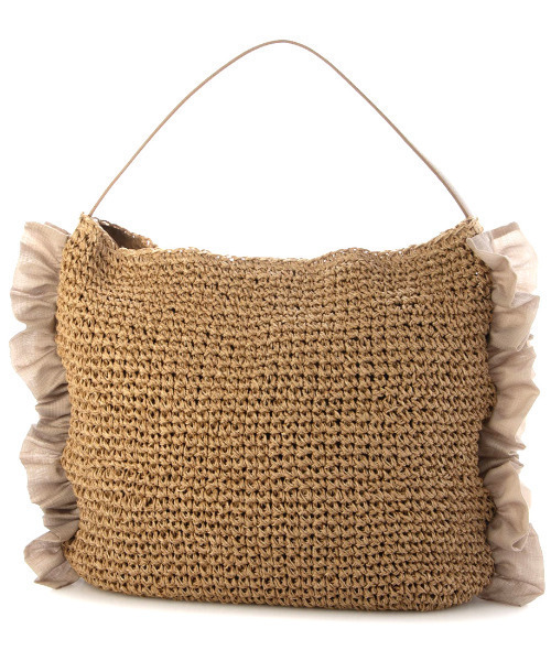 cache cache(カシュ カシュ)の「カシュカシュ cachecache / サイドフリルワンンハンドルトート カゴバッグ(かごバッグ・レディース・ブラウン/ブラック/グレー/ブルー・FREE)」の18枚目の写真
