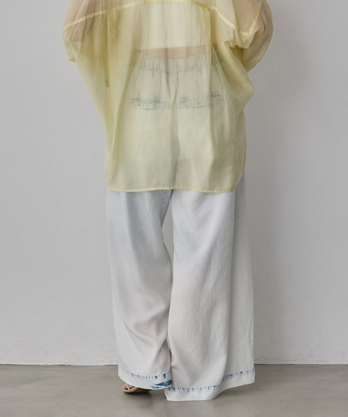 hunch(ハンチ)の「テンセルデニム ワイドパンツ(デニムパンツ・レディース・ライトインディゴブルー/ホワイト系その他/ブルー・FREE)」の10枚目の写真