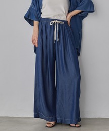 hunch（ハンチ）の「【接触冷感】テンセルデニム ワイドパンツ（デニムパンツ）」