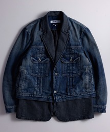 FDMTL（ファンダメンタル）の「FDMTL/ファンダメンタル/PLEATS LAPEL JACKET 3YR WASH（デニムジャケット）」