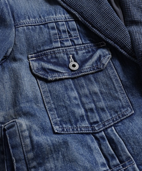 FDMTL（ファンダメンタル）の「FDMTL/ファンダメンタル/PLEATS LAPEL JACKET 3YR WASH（デニムジャケット・メンズ・インディゴブルー・4/3/2）」の5枚目の写真