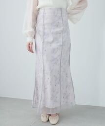 シアーレイヤードフラワースカート