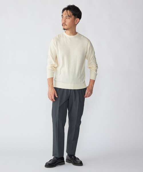 SHIPS(シップス)の「SHIPS:〈洗濯機可能〉CO+ 1プリーツ パンツ(セットアップ対応)(その他パンツ・メンズ・ダークグレー/グレー系その他/ブラック・SMALL/MEDIUM/LARGE)」の10枚目の写真