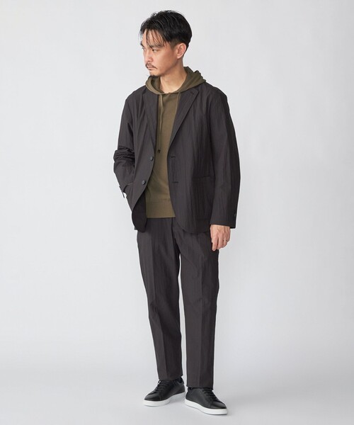 SHIPS(シップス)の「SHIPS:〈洗濯機可能〉CO+ 1プリーツ パンツ(セットアップ対応)(その他パンツ・メンズ・ダークグレー/グレー系その他/ブラック・SMALL/MEDIUM/LARGE)」の11枚目の写真