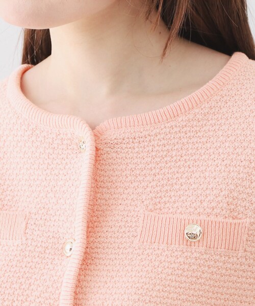 index(インデックス)の「ラメリリーボクシーショートカーディガン【洗濯機OK】(カーディガン/ボレロ・レディース・オフホワイト/チャコールグレー/ブルー系7/ピンク・36/38/40/42)」の22枚目の写真