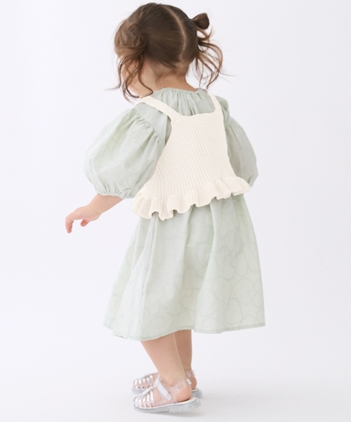 petit main（プティマイン）の「【リンク】レースワンピースビスチェセット（ワンピース・キッズ・ライトピンク/黄緑系・80ｃｍ/100cm/110cm/120cm/90cm/130cm）」の14枚目の写真