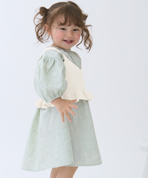 petit main（プティマイン）の「【リンク】レースワンピースビスチェセット（ワンピース・キッズ・ライトピンク/黄緑系・80ｃｍ/100cm/110cm/120cm/90cm/130cm）」の16枚目の写真