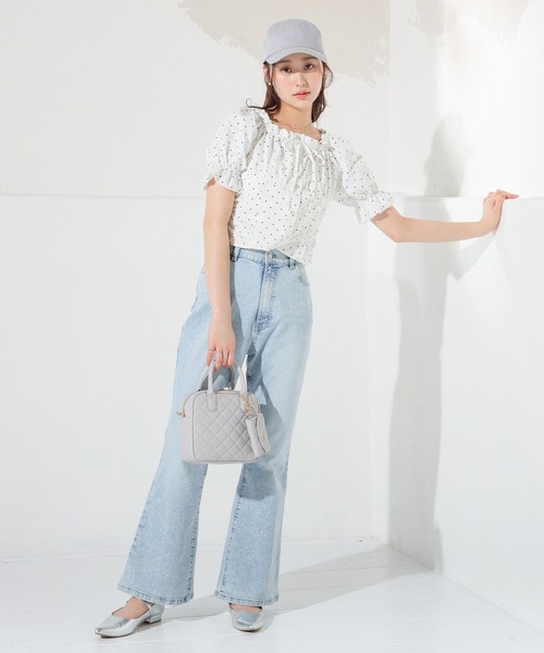 Honeys（ハニーズ）の「オフショル２ｗａｙブラウス（シャツ/ブラウス・レディース・ピンク/アイボリー系1/カーキ/ホワイト系その他2・S/M/L）」の15枚目の写真