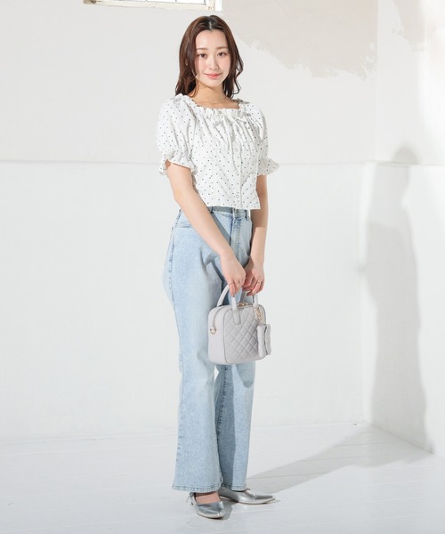 Honeys（ハニーズ）の「オフショル２ｗａｙブラウス（シャツ/ブラウス・レディース・ピンク/アイボリー系1/カーキ/ホワイト系その他2・S/M/L）」の16枚目の写真