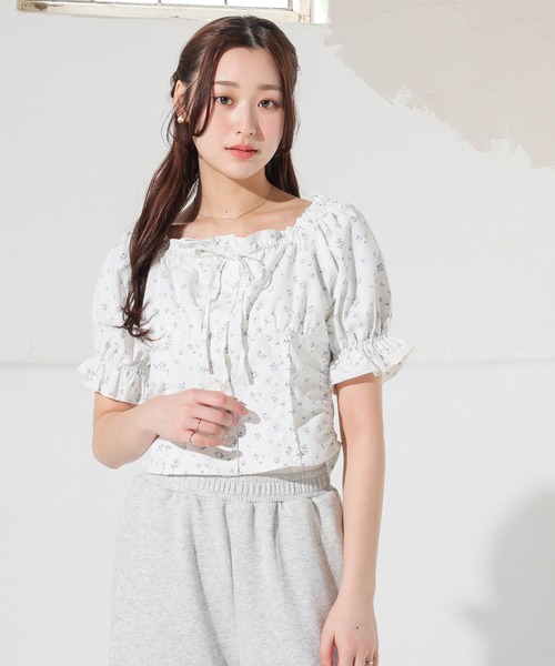 Honeys（ハニーズ）の「オフショル２ｗａｙブラウス（シャツ/ブラウス・レディース・ピンク/アイボリー系1/カーキ/ホワイト系その他2・S/M/L）」の22枚目の写真