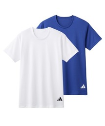 adidas（アディダス）の「adidas/アディダス クルーネックTシャツ ワンポイントロゴ 2枚組 メッシュタイプ（インナーウェア/肌着）」