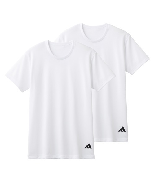 セール】adidas/アディダス クルーネックTシャツ ワンポイントロゴ 2枚