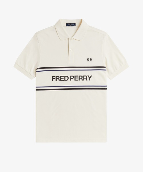 FRED PERRY(フレッドペリー)の「Fred Perry Graphic Polo Shirt/フレッドペリーグラフィックポロシャツ(ポロシャツ・メンズ・ベージュ/グレー・M/L/S)」の5枚目の写真